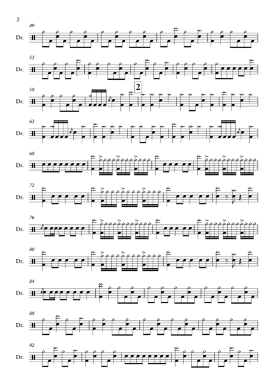 Atlas, Rise! Drum Set scores gallery preview page 2