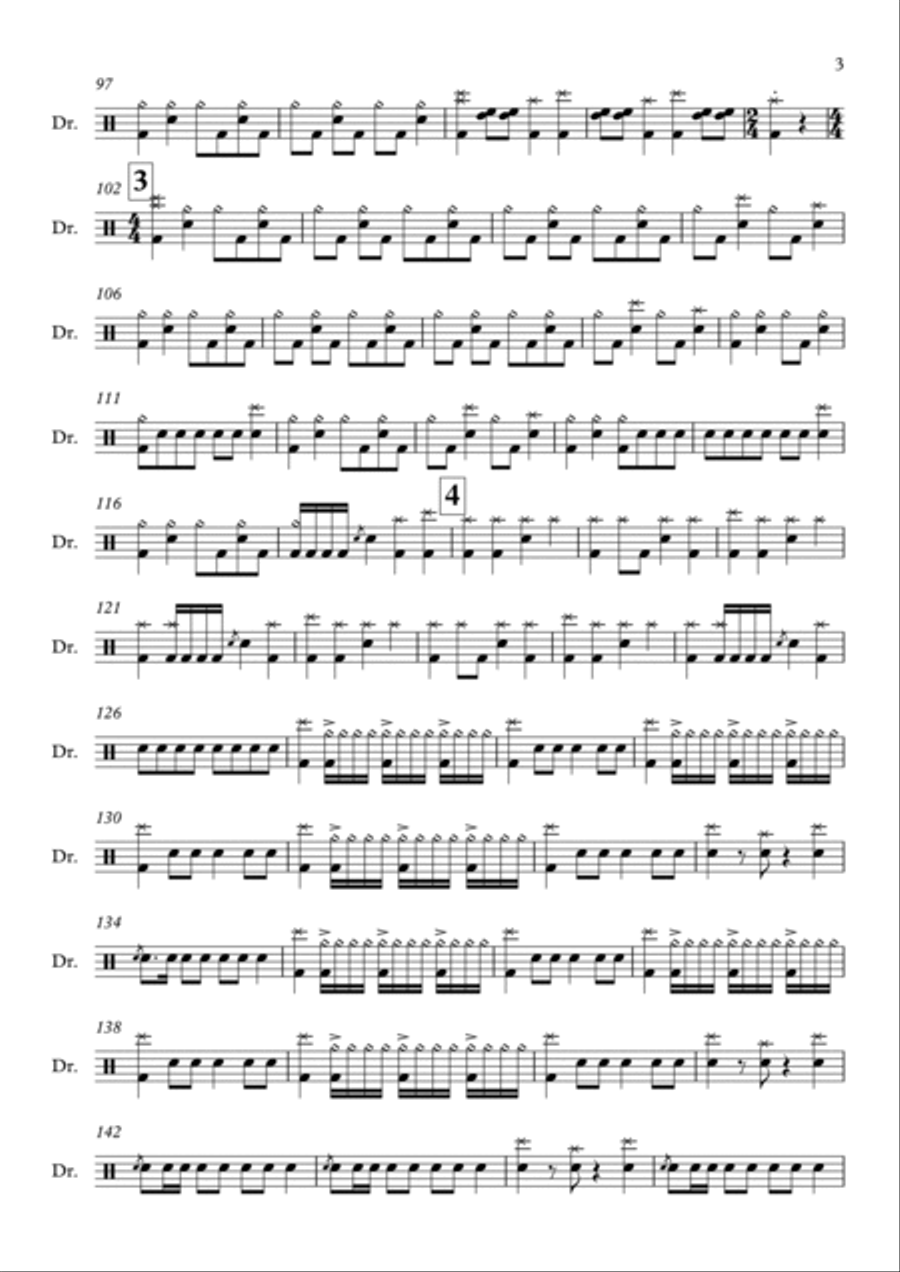 Atlas, Rise! Drum Set scores gallery preview page 3