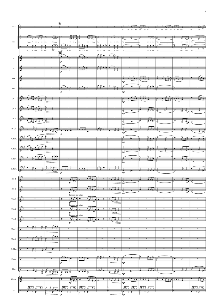 Silent night - for Ukraine Concert Band scores gallery preview page 5
