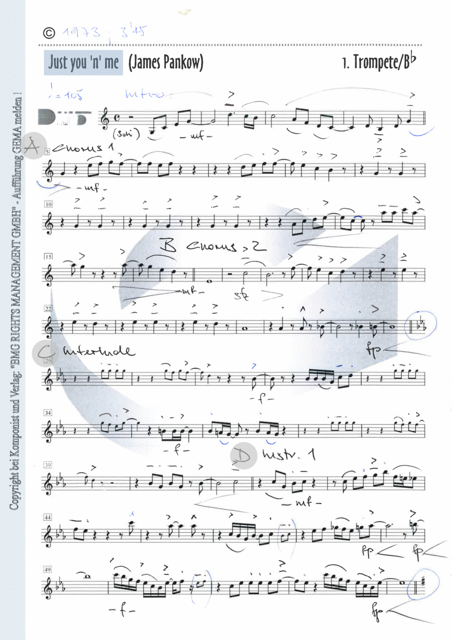 Just You 'n' Me Jazz Ensemble scores gallery preview page 1
