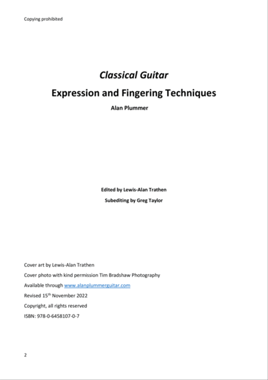 Classical Guitar Expression & Fingering Techniques Acoustic Guitar scores gallery preview page 2