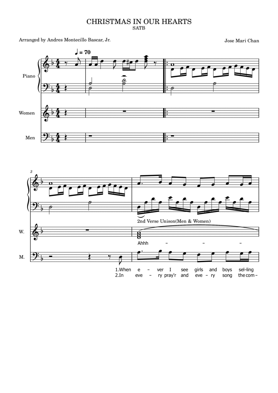 Christmas in our Hearts Choir scores gallery preview page 1