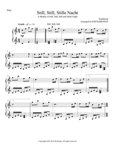 Still, Still, Stille Nacht - medley of Still, Still, Still and Silent Night (no levers required)