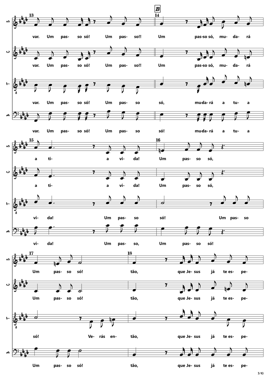 Um Passo Só Um Passo Só 4-Part scores gallery preview page 3