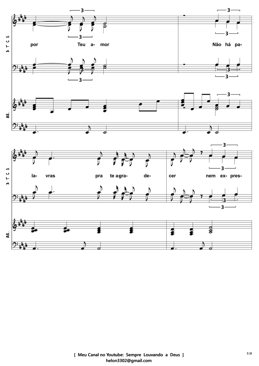 Aleluia, ao Cordeiro Aleluia, ao Cordeiro 4-Part scores gallery preview page 3