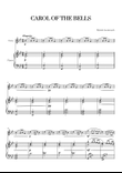 Carol of the Bells (Very Easy/Beginner) (for Violin and Piano) mini preview