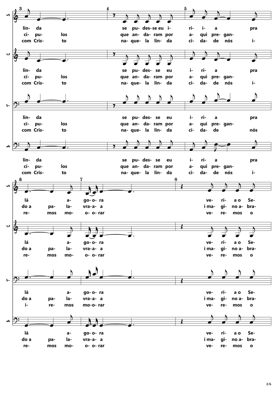 A Ditosa Cidade A Ditosa Cidade 4-Part scores gallery preview page 2