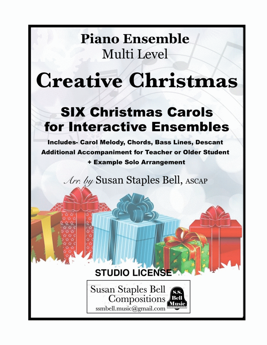 Creative Christmas: Six Carols for Interactive Ensembles Piano Duet scores gallery preview page 1