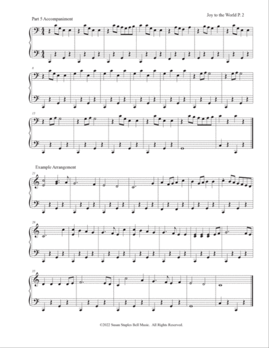 Creative Christmas: Six Carols for Interactive Ensembles Piano Duet scores gallery preview page 5