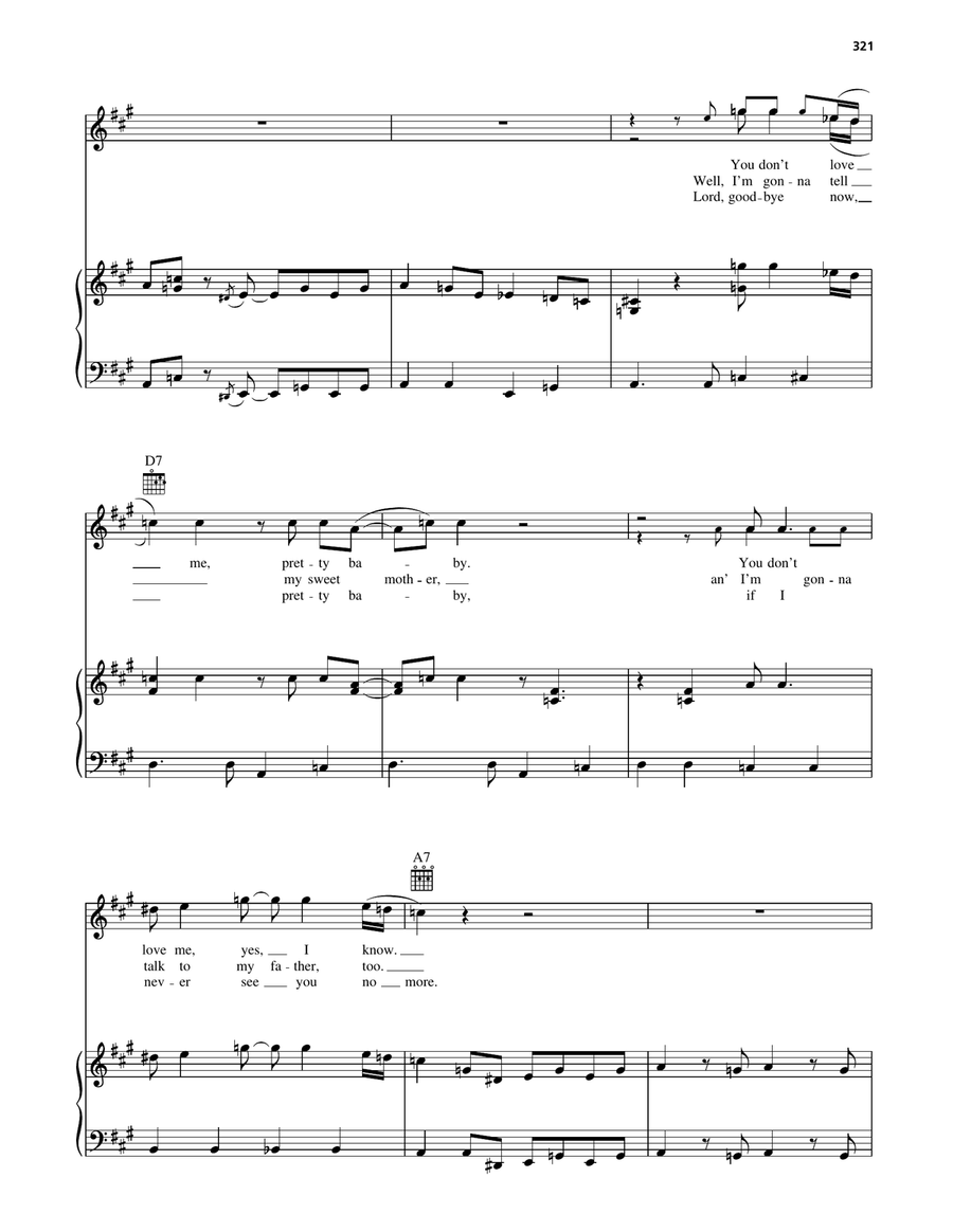 You Don't Love Me You Don't Love Me Piano, Vocal, Guitar scores gallery preview page 2