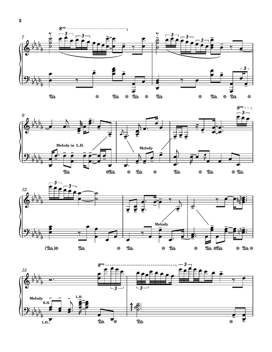 A Man Without Love (quando M'innamoro) Piano Solo scores gallery preview page 2