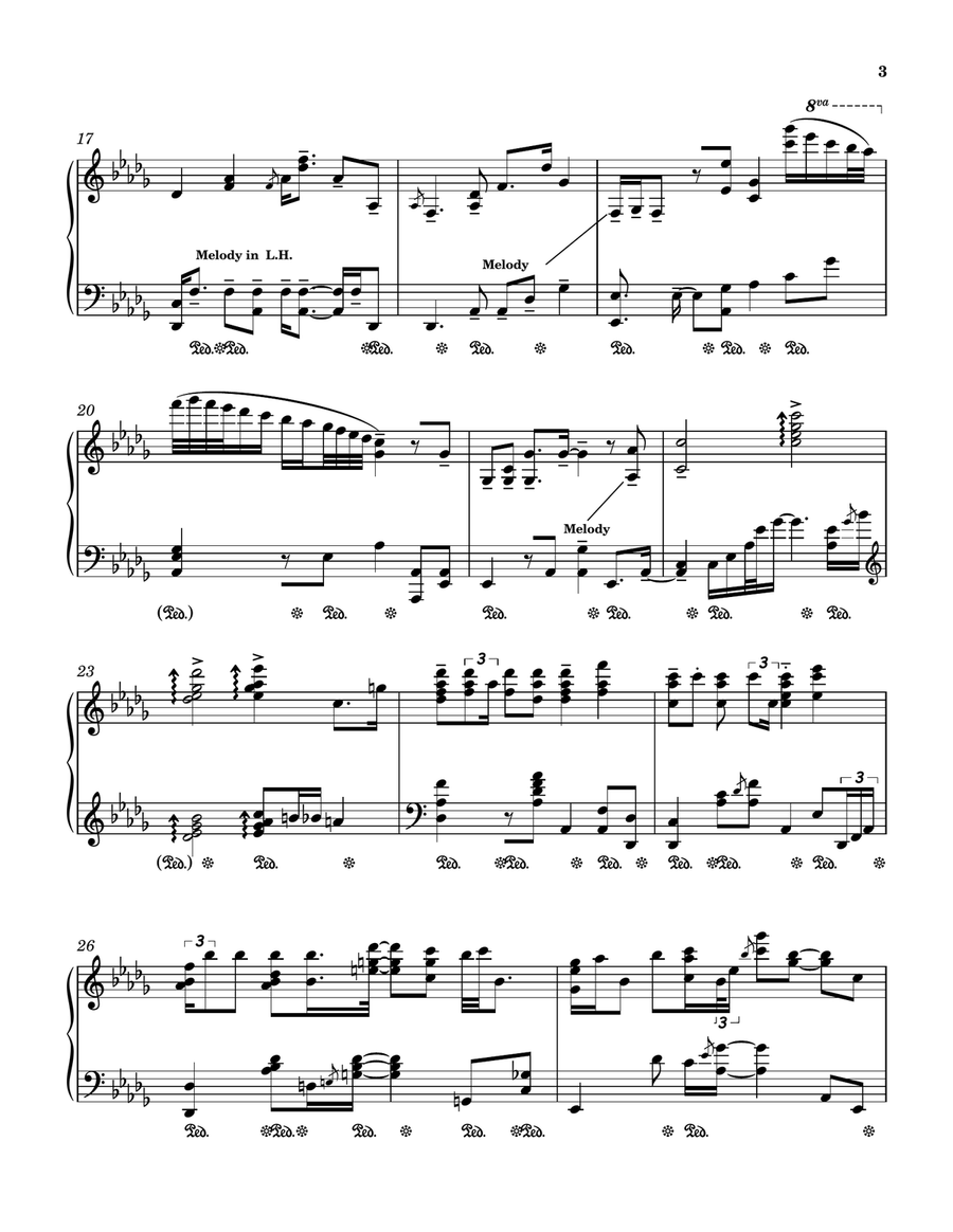 A Man Without Love (quando M'innamoro) Piano Solo scores gallery preview page 3