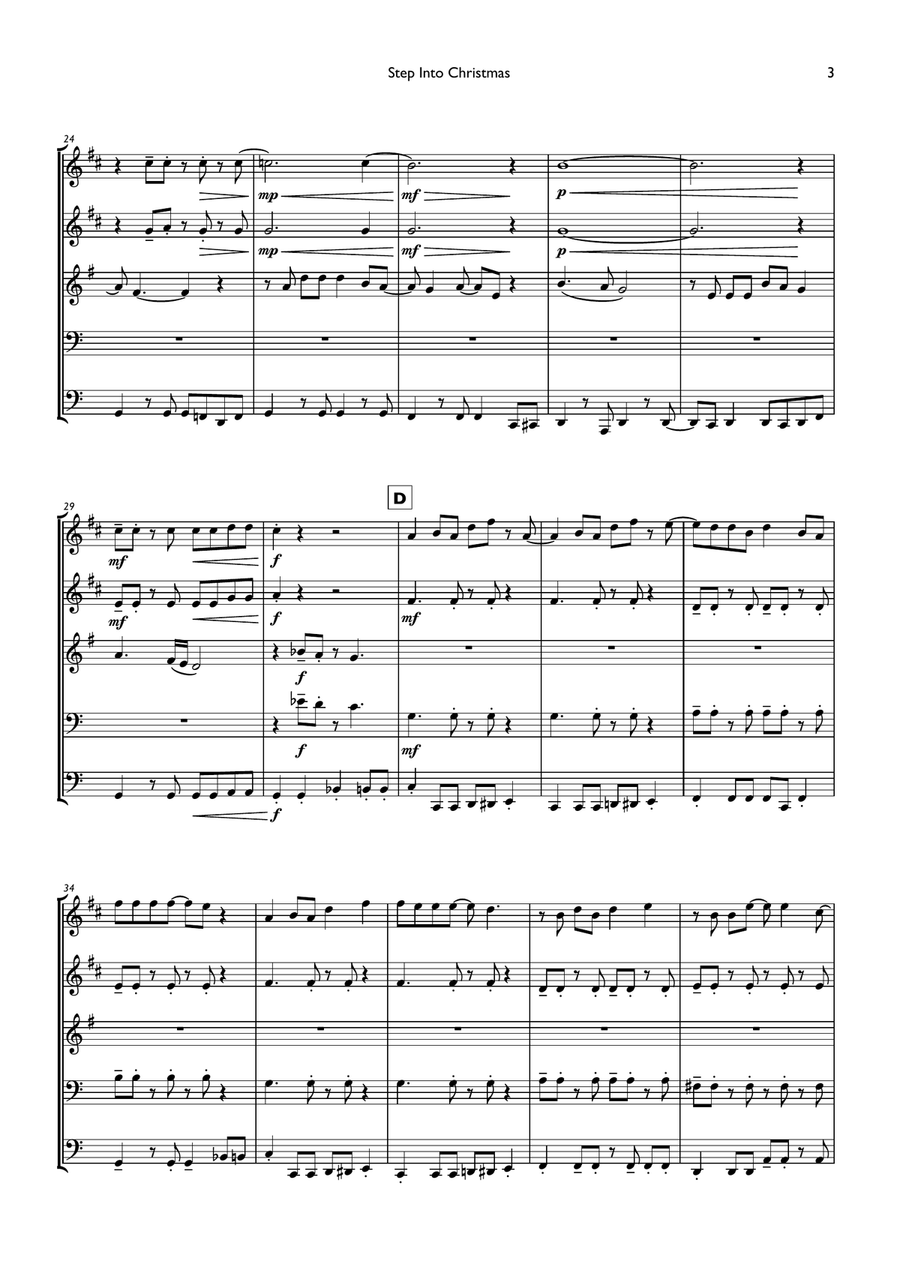 Step Into Christmas Step Into Christmas Brass Ensemble scores gallery preview page 3