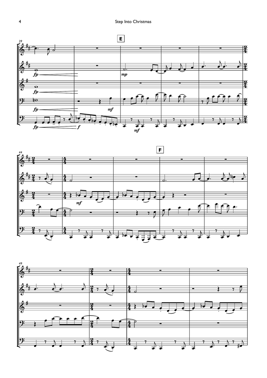 Step Into Christmas Step Into Christmas Brass Ensemble scores gallery preview page 4