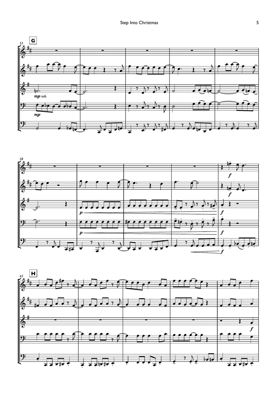 Step Into Christmas Step Into Christmas Brass Ensemble scores gallery preview page 5