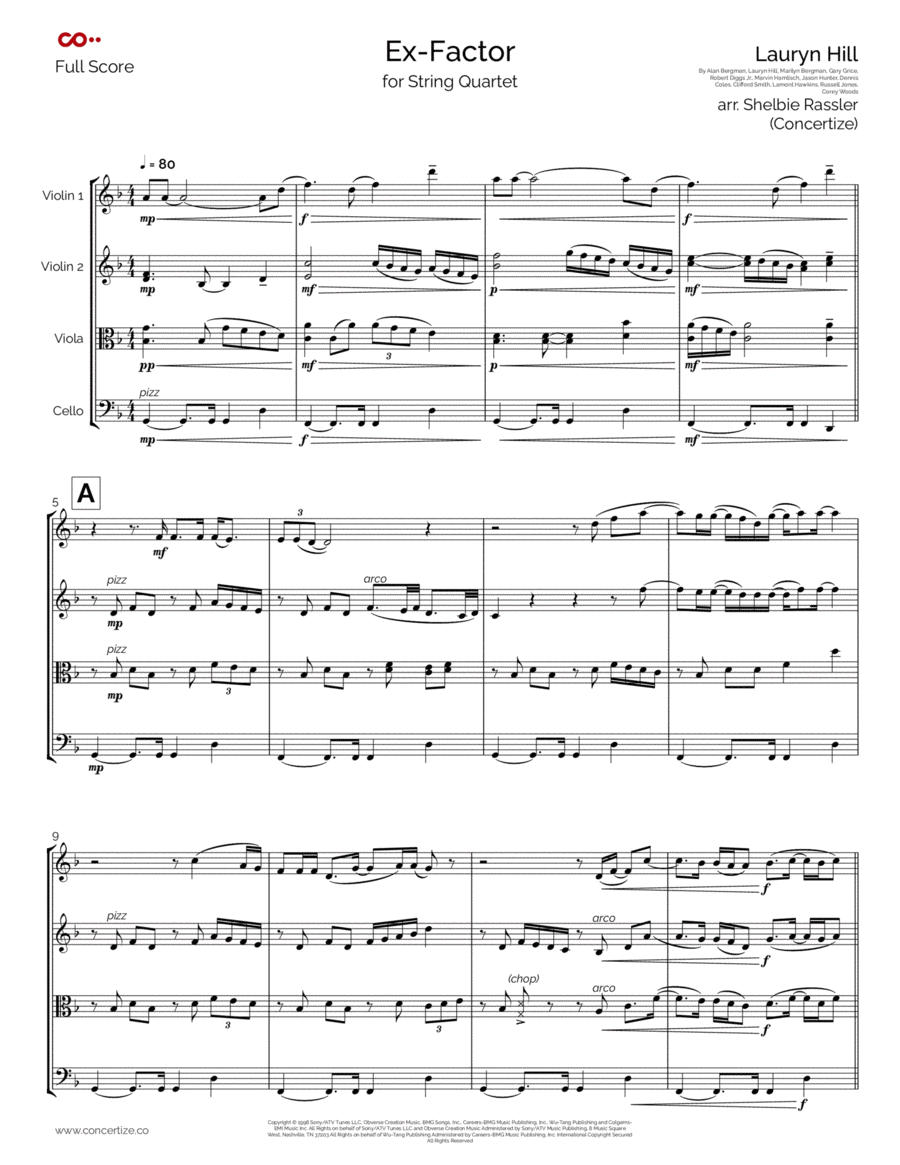 Ex-factor Cello scores gallery preview page 1