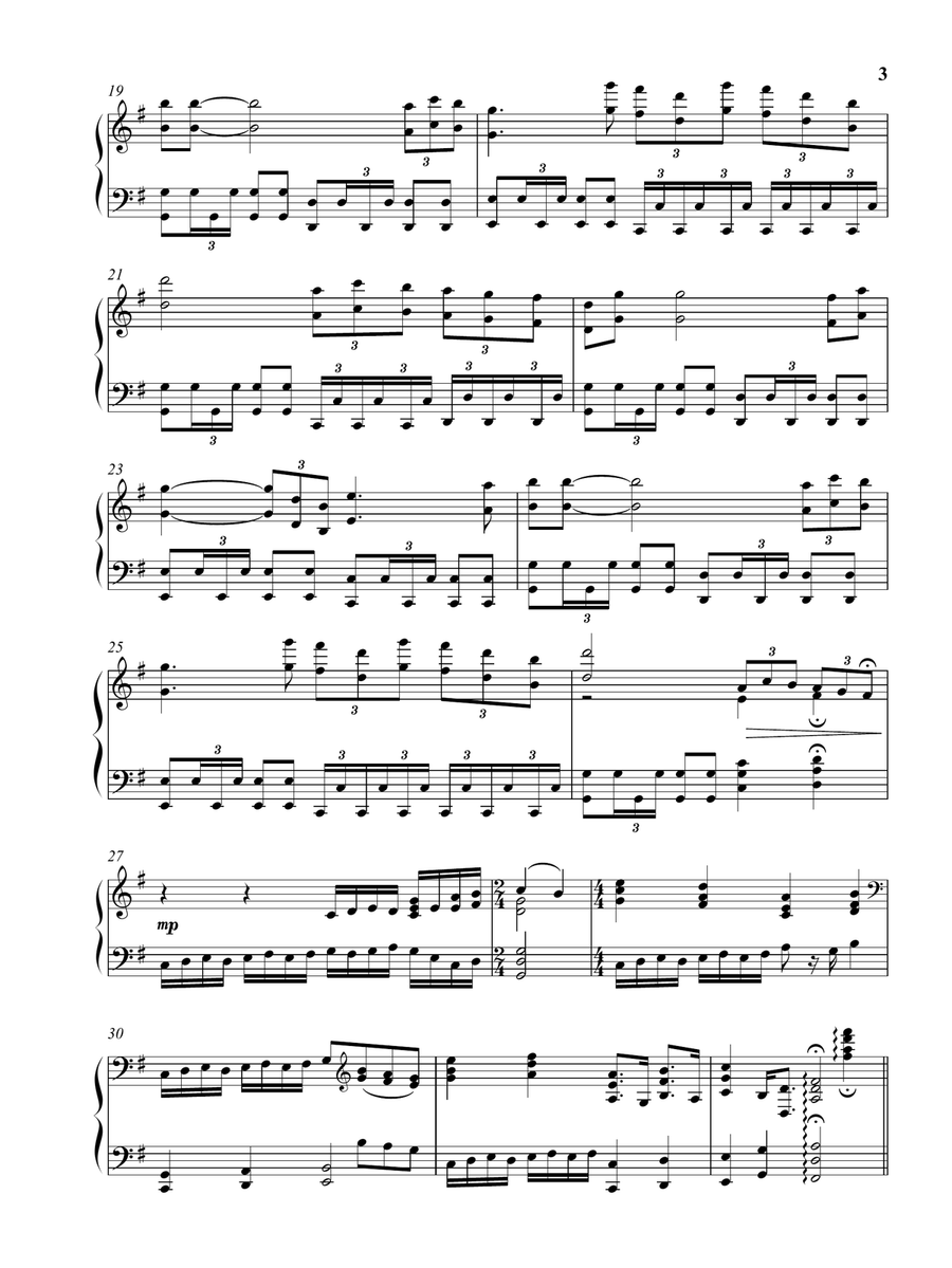 Con Te Partiro (time To Say Goodbye) Con Te Partiro (time To Say Goodbye) Piano Solo scores gallery preview page 3