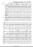 Clarinet Concerto in A major, K. 622 - Score Only