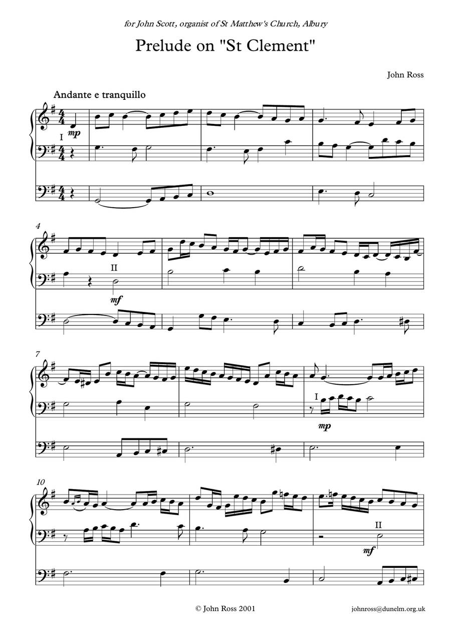 Prelude on St Clement, for organ Organ Solo scores gallery preview page 2