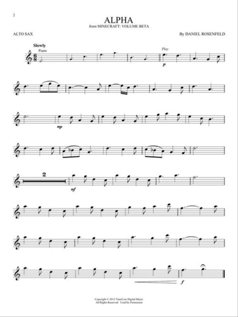 Minecraft – Music from the Video Game Series Alto Saxophone scores gallery preview page 4