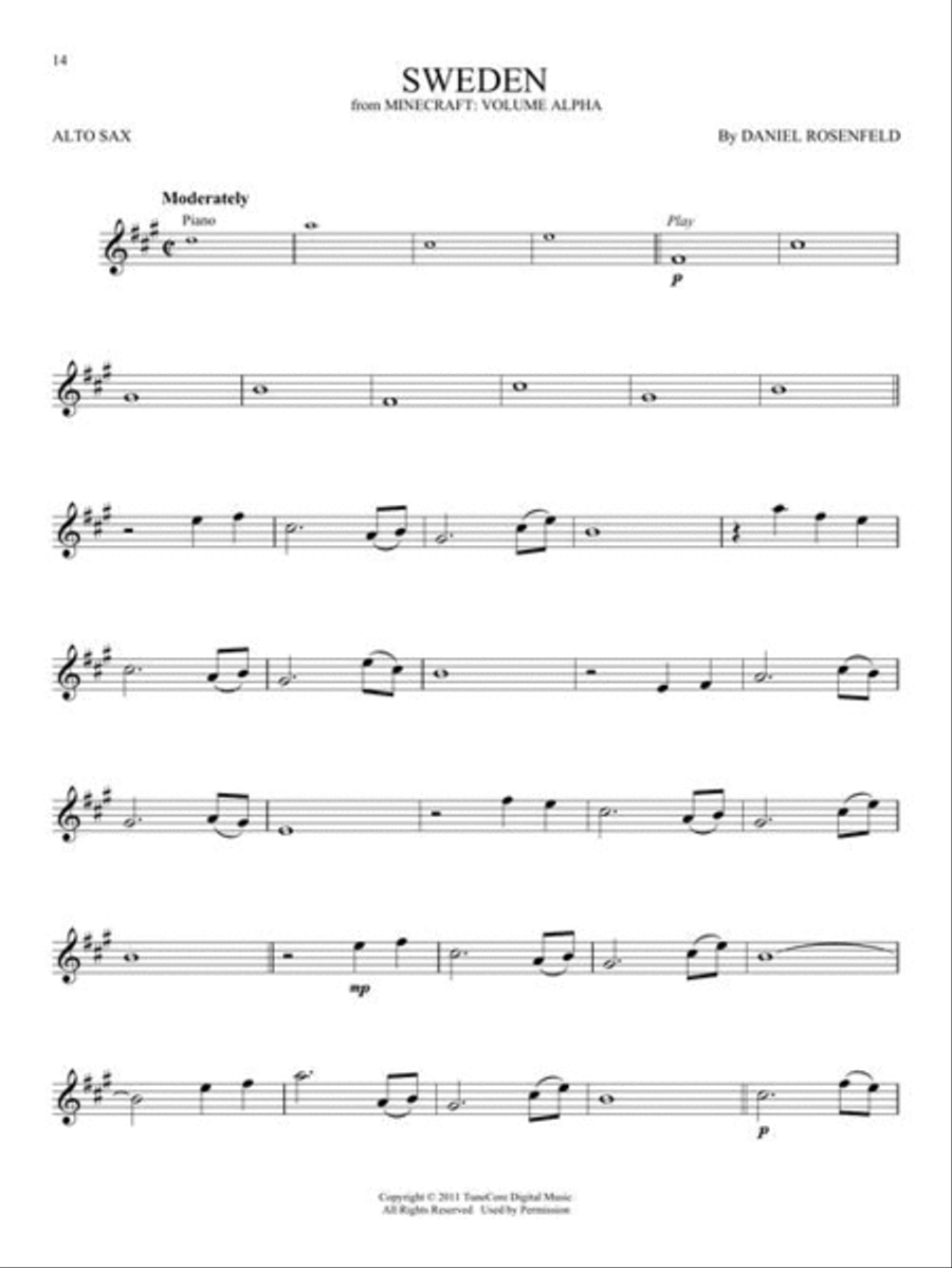 Minecraft – Music from the Video Game Series Alto Saxophone scores gallery preview page 6