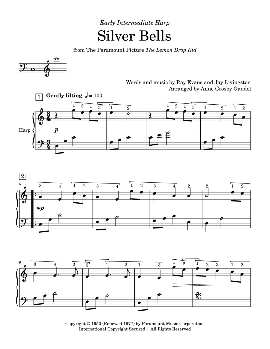Silver Bells Harp scores gallery preview page 2