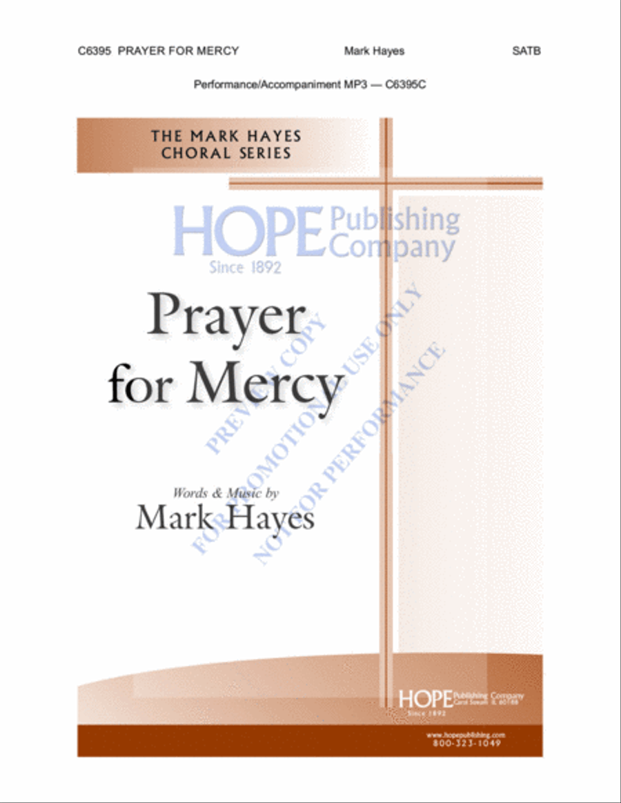 Prayer for Mercy Prayer for Mercy 4-Part scores gallery preview page 2