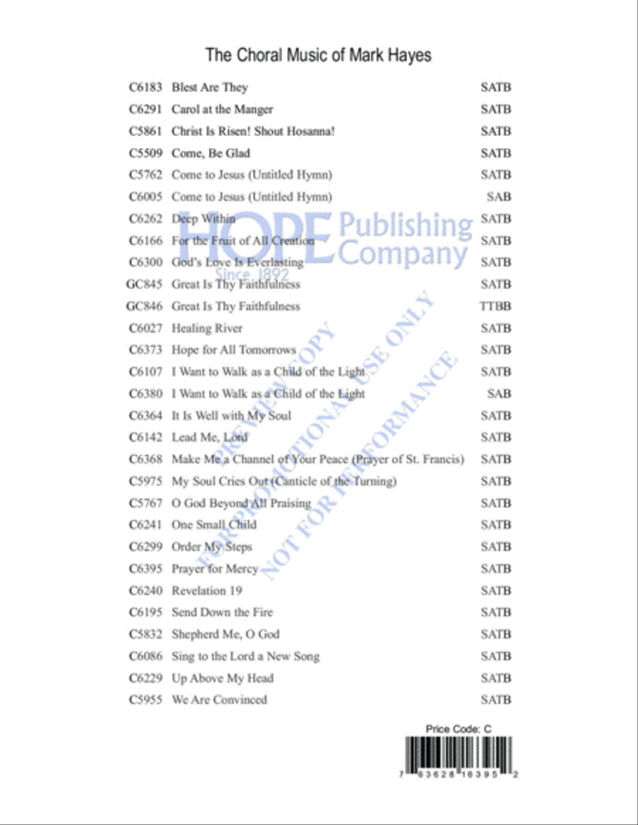 Prayer for Mercy Prayer for Mercy 4-Part scores gallery preview page 13