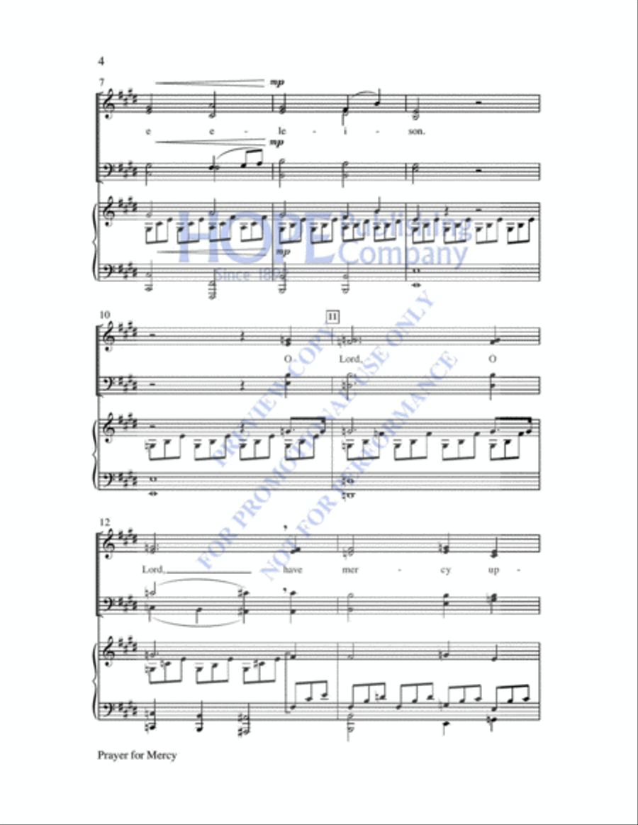 Prayer for Mercy Prayer for Mercy 4-Part scores gallery preview page 5