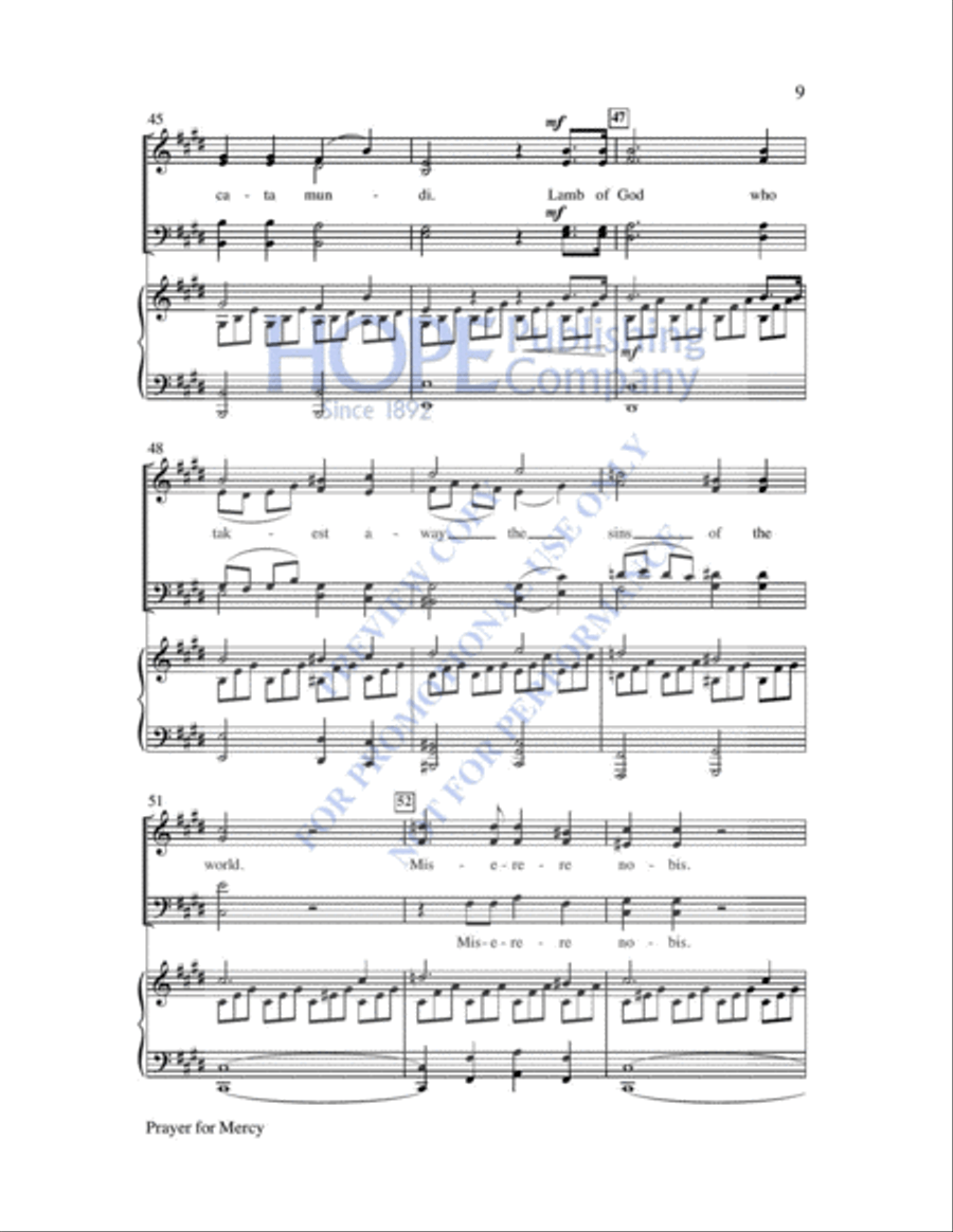 Prayer for Mercy Prayer for Mercy 4-Part scores gallery preview page 10