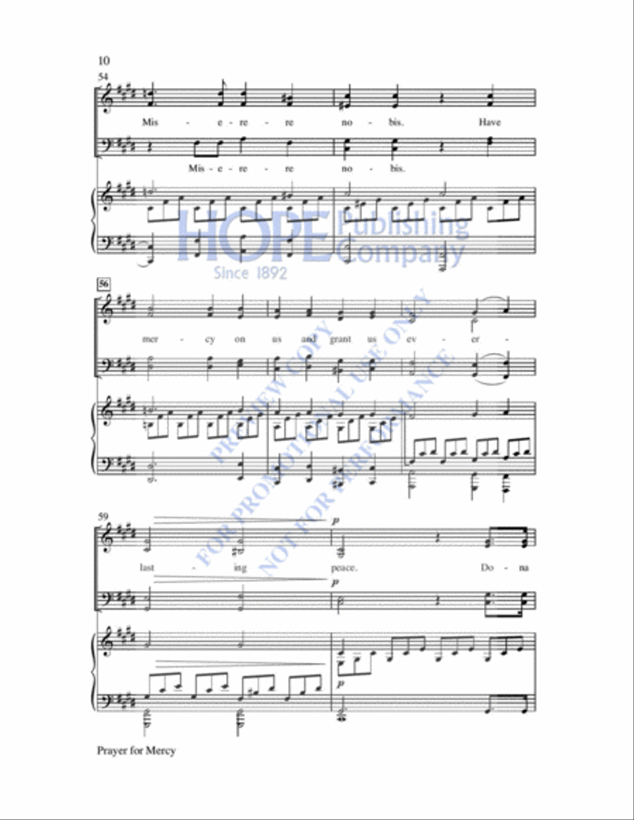 Prayer for Mercy Prayer for Mercy 4-Part scores gallery preview page 11
