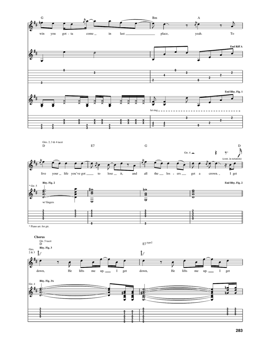 Get Down Get Down Guitar Tablature scores gallery preview page 3