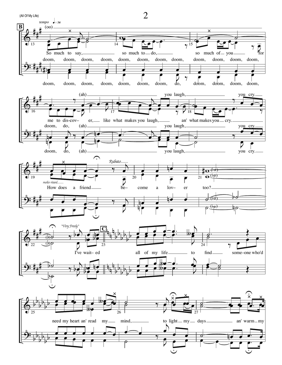 All Of My Life SSAA scores gallery preview page 2
