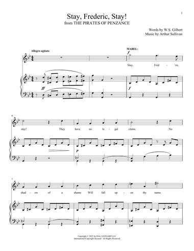 Stay, Frederic, Stay! (from The Pirates Of Penzance)