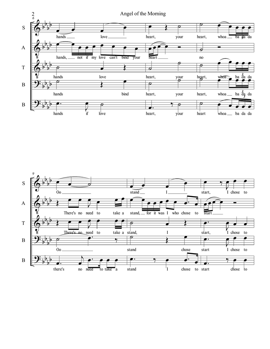 Angel Of The Morning Angel Of The Morning Choir scores gallery preview page 3