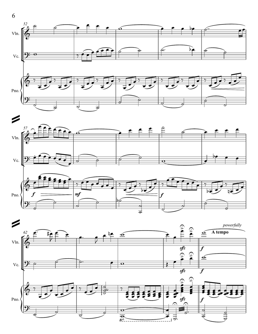 Because He Lives for Violin, Violoncello, and Piano Piano Trio scores gallery preview page 6