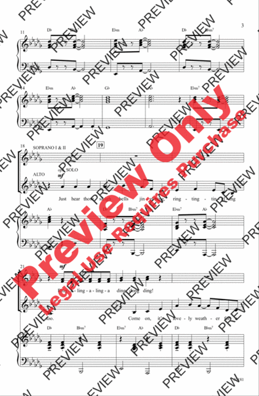 Sleigh Ride Sleigh Ride Women's Choir scores gallery preview page 3