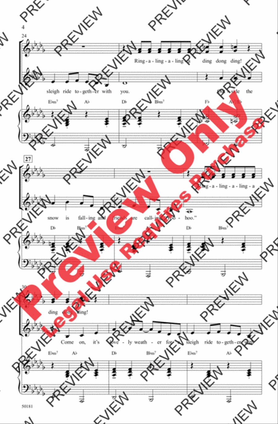 Sleigh Ride Sleigh Ride Women's Choir scores gallery preview page 4