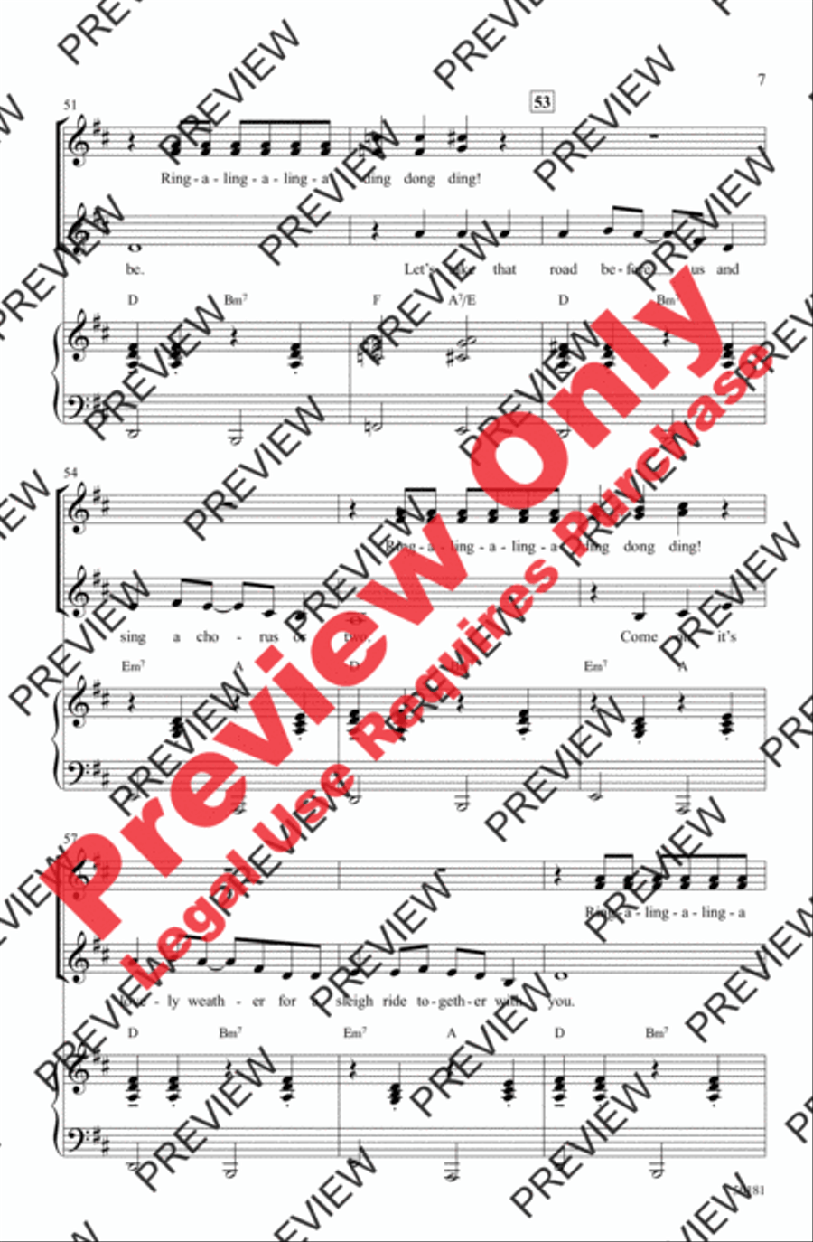 Sleigh Ride Sleigh Ride Women's Choir scores gallery preview page 7