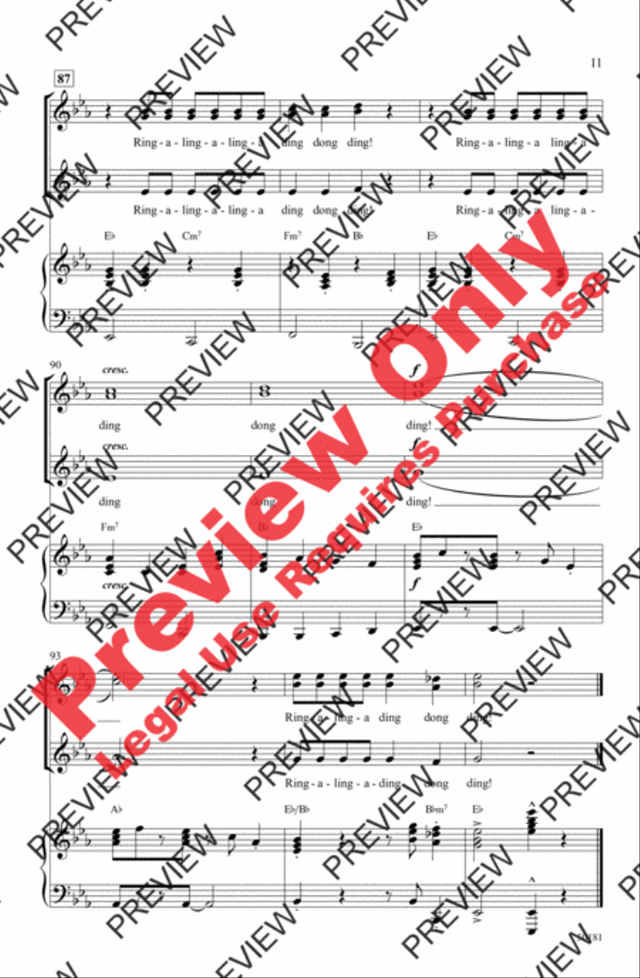 Sleigh Ride Sleigh Ride Women's Choir scores gallery preview page 11