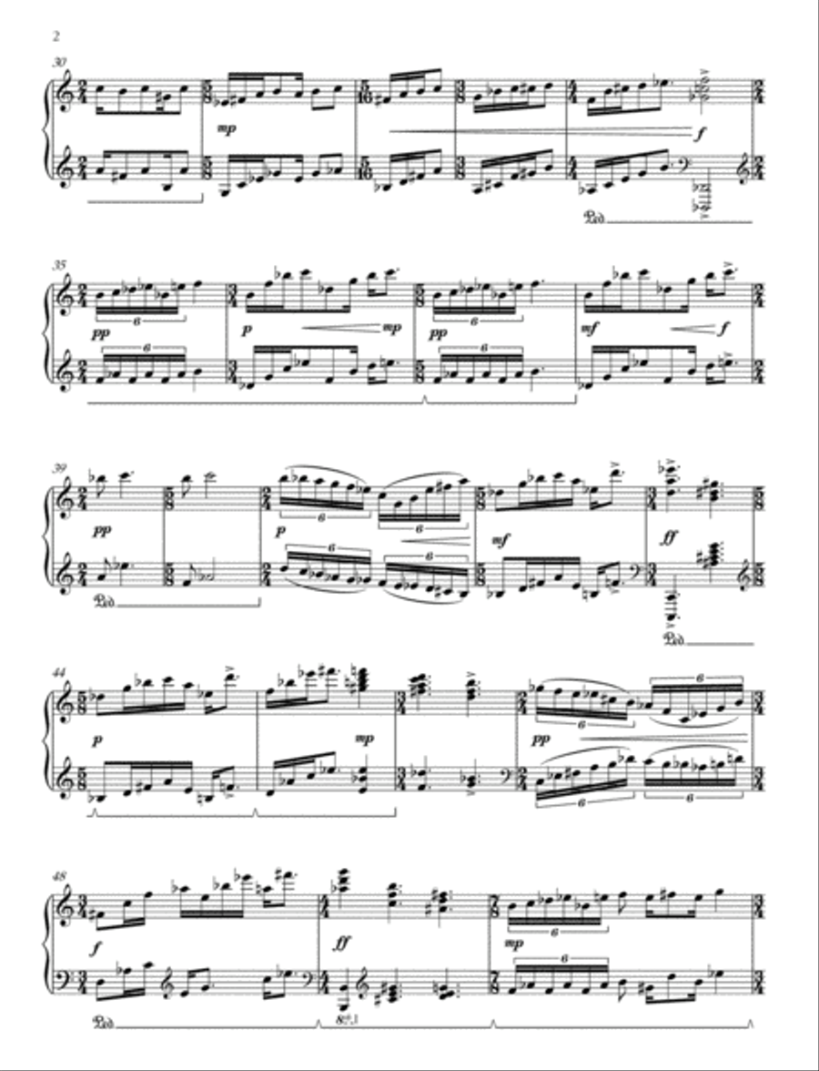 Piano Sonata No. 2 Saltatio ad Lumen Piano Solo scores gallery preview page 3