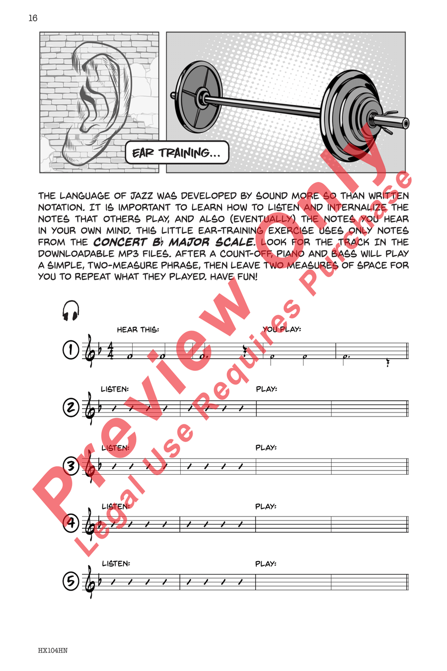 Play Jazz - Horn (A Beginner's Guide to Creating Great Solos) Jazz Ensemble scores gallery preview page 6