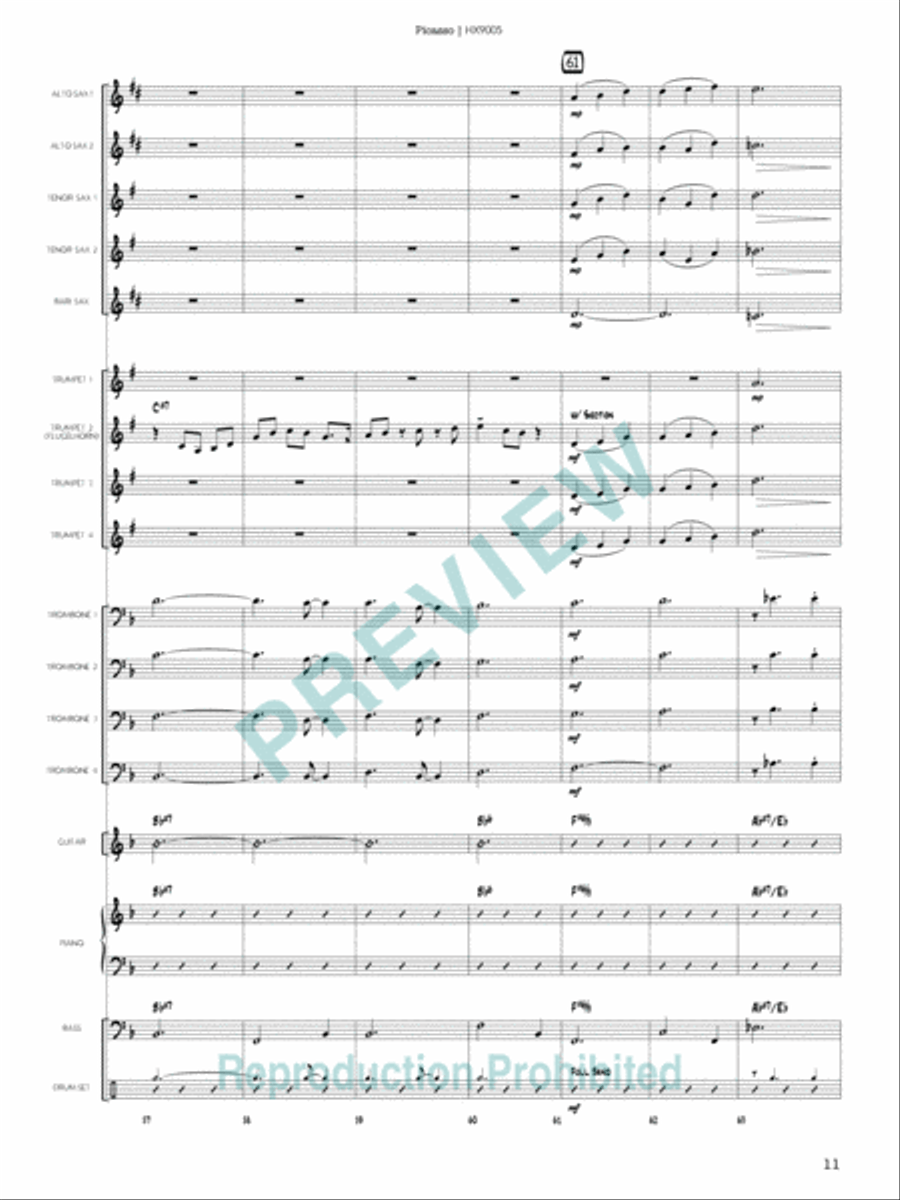 Picasso Picasso Jazz Ensemble scores gallery preview page 12