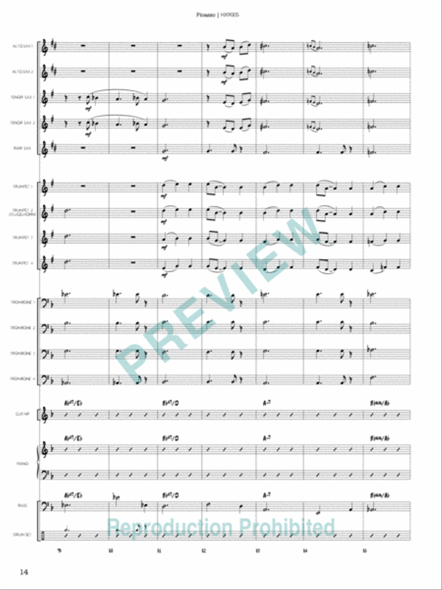 Picasso Picasso Jazz Ensemble scores gallery preview page 15