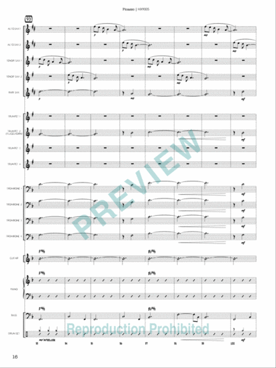 Picasso Picasso Jazz Ensemble scores gallery preview page 17