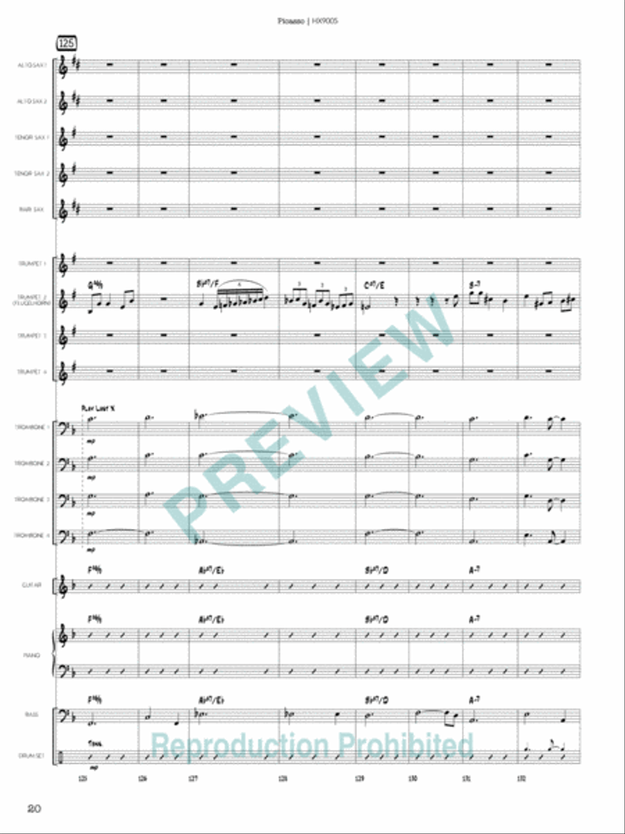 Picasso Picasso Jazz Ensemble scores gallery preview page 21