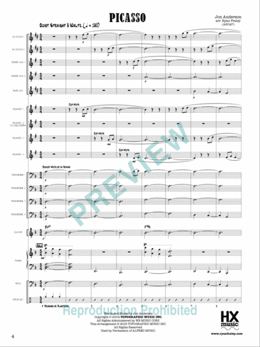 Picasso Picasso Jazz Ensemble scores gallery preview page 5