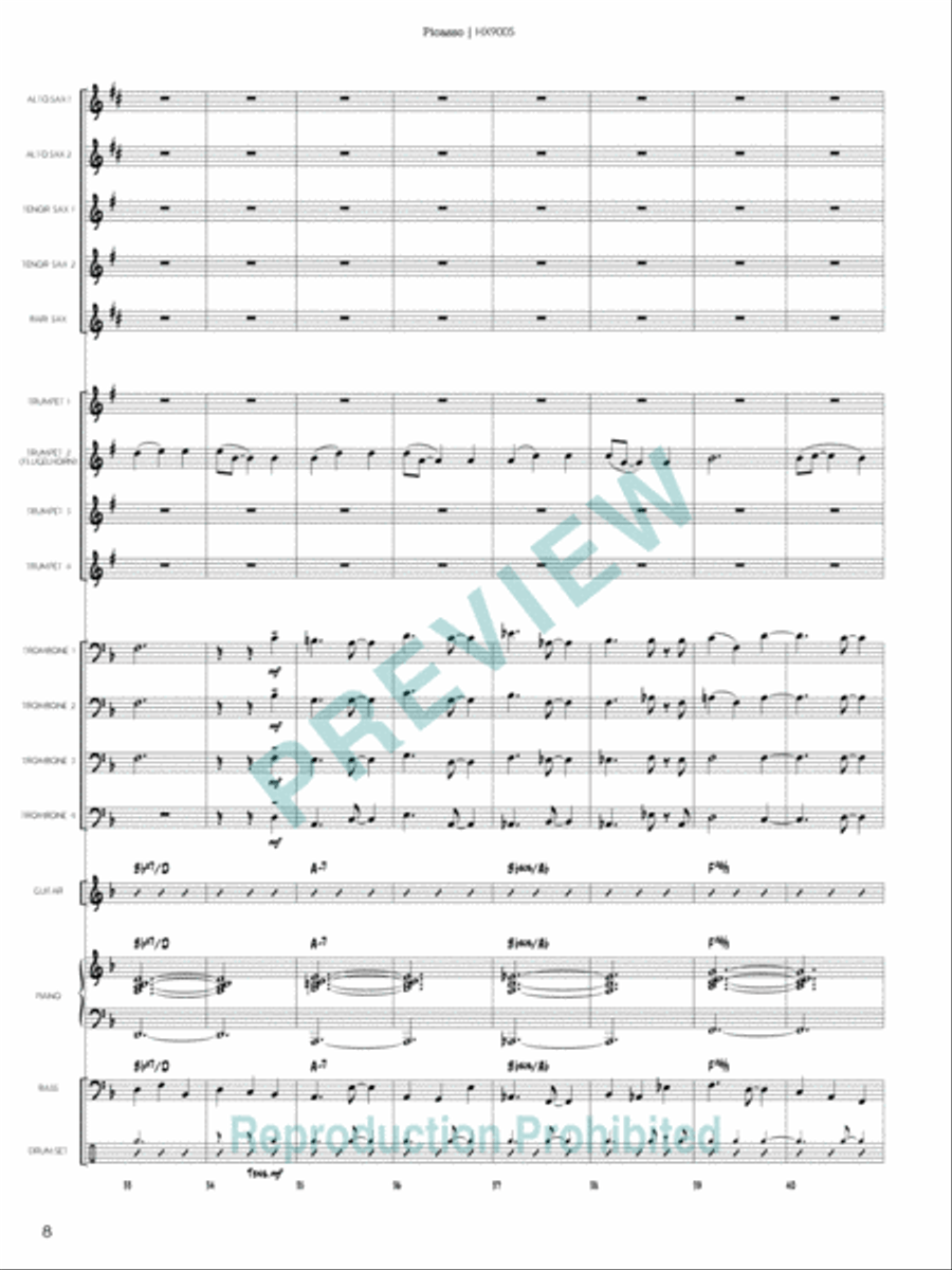 Picasso Picasso Jazz Ensemble scores gallery preview page 9