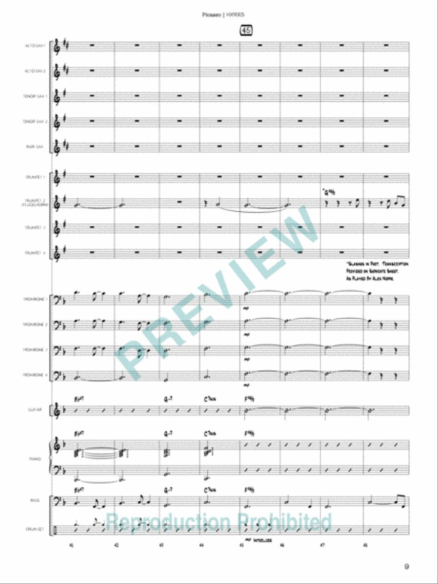 Picasso Picasso Jazz Ensemble scores gallery preview page 10