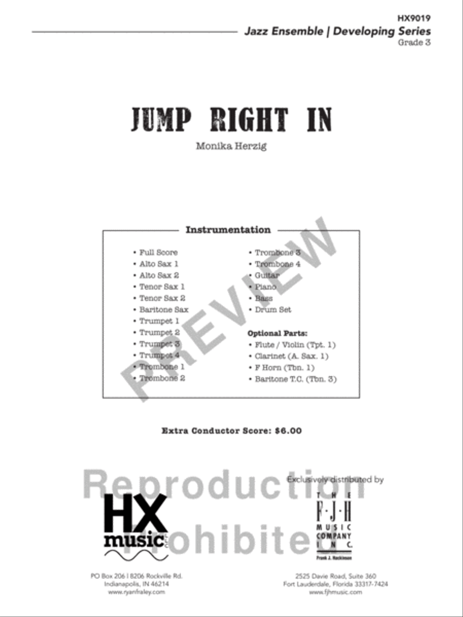 Jump Right In Jump Right In Jazz Ensemble scores gallery preview page 2